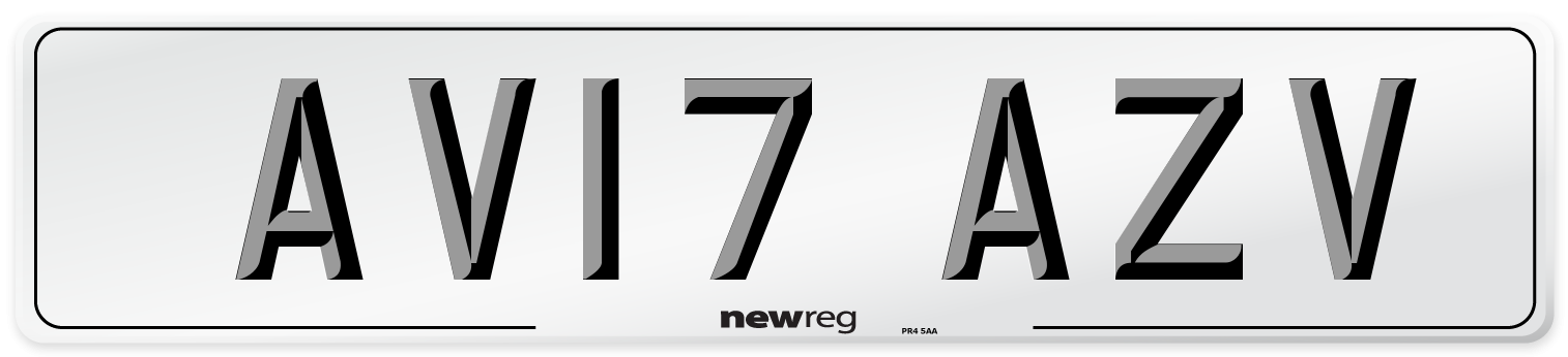 AV17 AZV Number Plate from New Reg